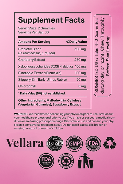 Vellara Vaginal Probiotic Gummies